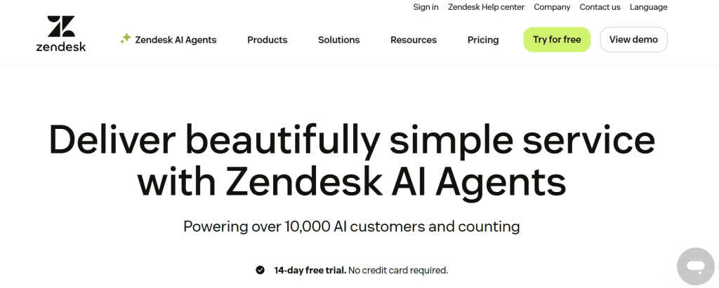 Zendesk live chat