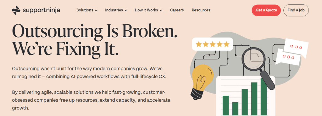 SupportNinja - top nearshore outsourcing company