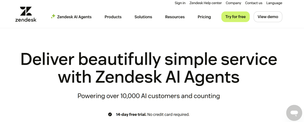 Zendesk live chat 
