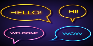Different chat greetings in English