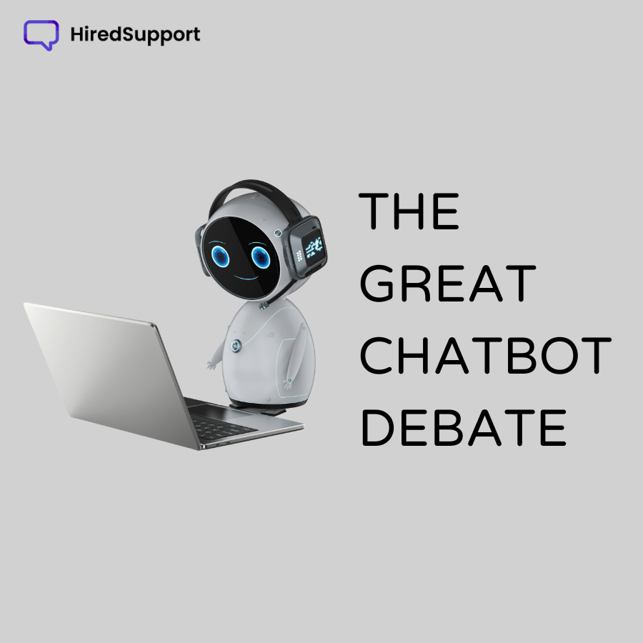 Featured image for a blog titled "The Great Chatbot Debate - Do Consumers Really Want Them"