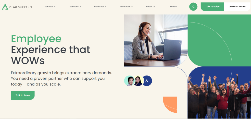 Peak - Live Chat Support Outsourcing Companies