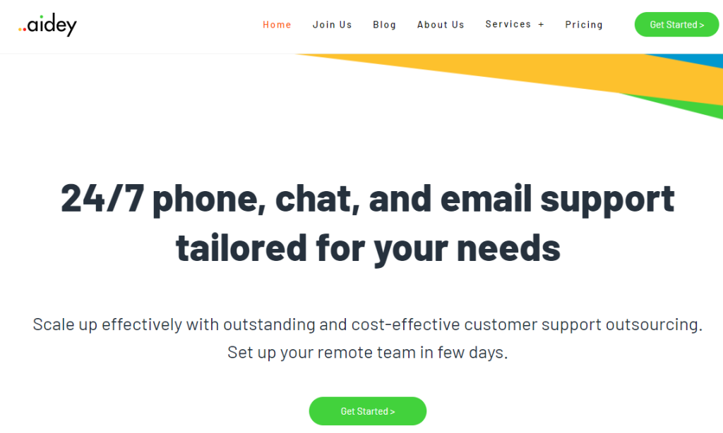 Aidey - Live Chat Support Outsourcing Companies
