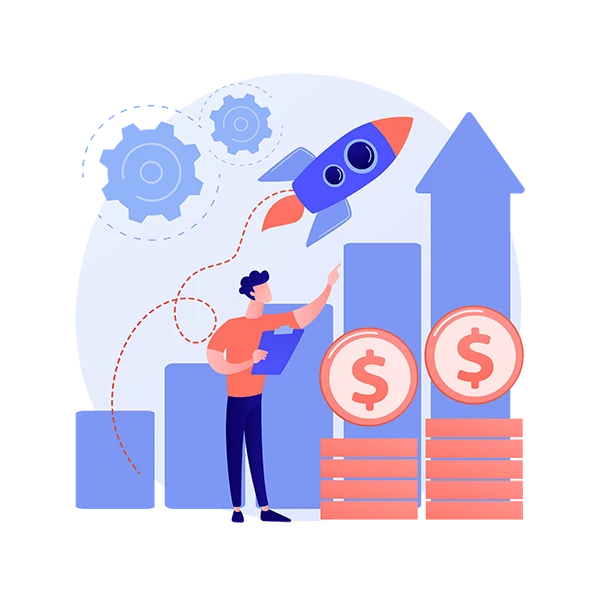 A virtual assistant showing growth in business.